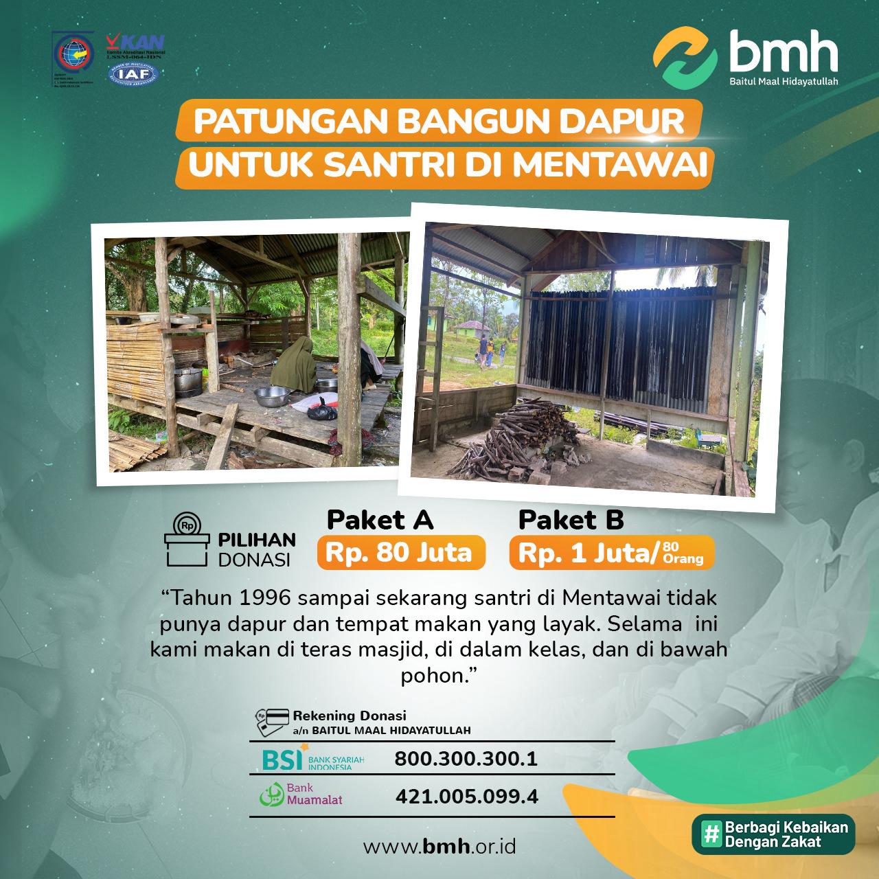 30 Tahun Tanpa Dapur Layak: Mari Beri Kehangatan untuk Santri Mentawai - BMH Sumbar